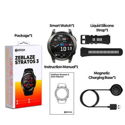 Zeblaze Stratos 3 Schermo AMOLED da 1,43 pollici IP68 Orologio intelligente impermeabile, supporto chiamata Bluetooth / GPS