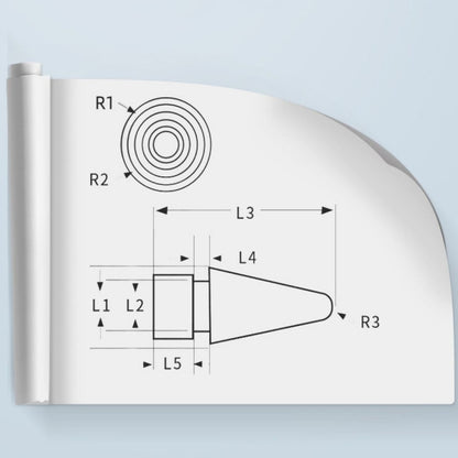 Punta dell'ago dello stilo da 2 pezzi per Apple Pencil 1/2