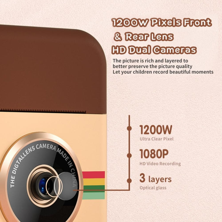 Fotocamera digitale con stampa Polaroid per bambini con schermo IPS HD da 2,4 pollici