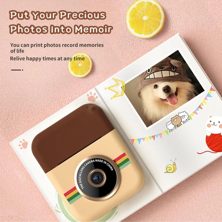 Fotocamera digitale con stampa Polaroid per bambini con schermo IPS HD da 2,4 pollici