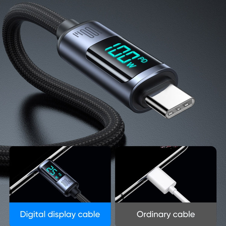 JOYROOM S-CC100A16 100W USB-C / Tipo-C a USB-C / Tipo-C Display digitale Cavo dati di ricarica rapida