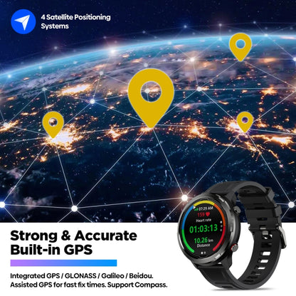 Zeblaze Stratos 2 Lite Schermo IPS da 1,32 pollici 5 ATM Impermeabile GPS Smart Watch, supporto monitoraggio della frequenza cardiaca / modalità sport