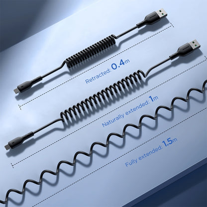 JOYROOM SA38-AC3 Cavo dati di ricarica rapida a spirale da USB a USB-C / Type-C 3A