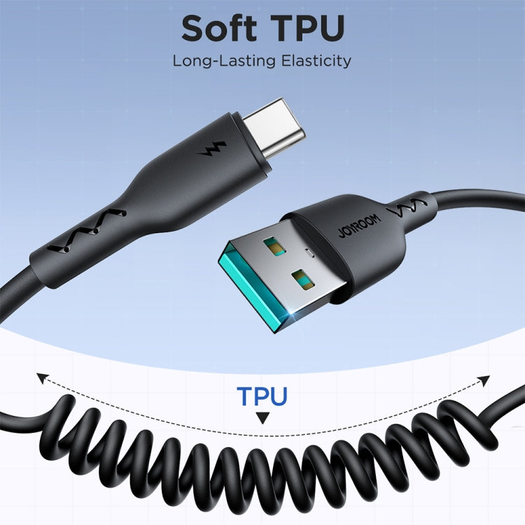 JOYROOM SA38-AC3 Cavo dati di ricarica rapida a spirale da USB a USB-C / Type-C 3A