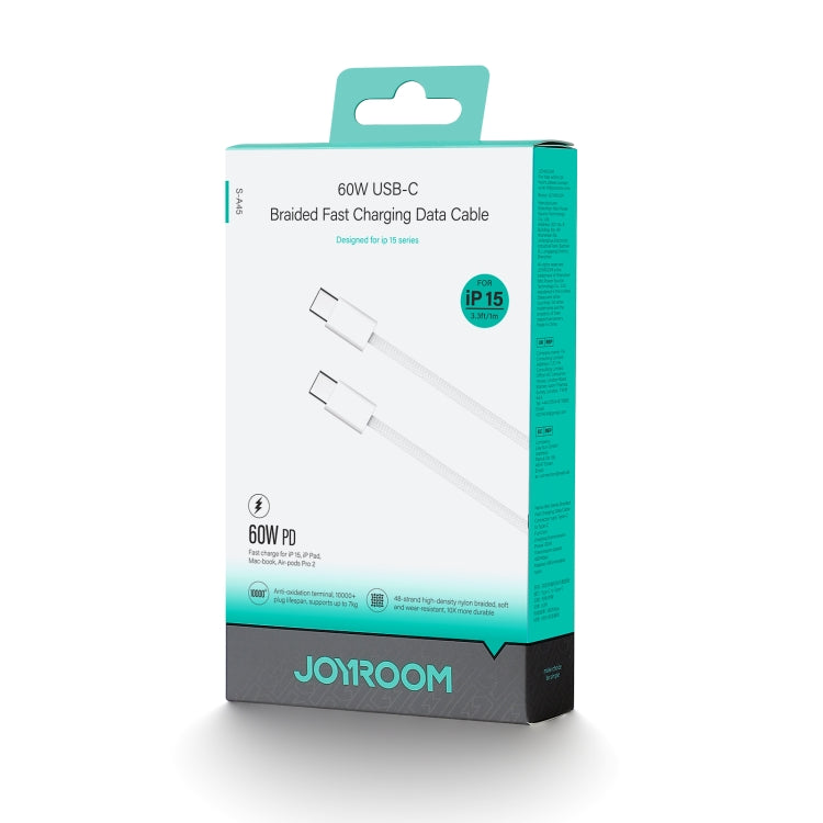 JOYROOM S-A45 Cavo dati di ricarica rapida serie Ben da USB-C / Type-C a USB-C / Type-C da 1 m e 60 W