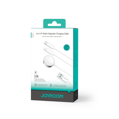 JOYROOM S-IW008 Cavo dati di ricarica wireless da USB 3 in 1 a 8 pin + USB-C/Type-C + orologio magnetico, lunghezza: 1,2 m