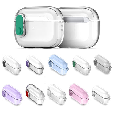 Custodia per auricolari Airpods trasparente con gancio serie DUX DUCIS PECL