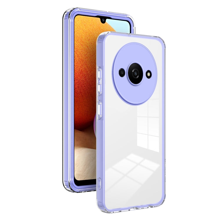 Custodia per telefono Xiaomi con cornice per PC trasparente a colori in TPU 3 in 1