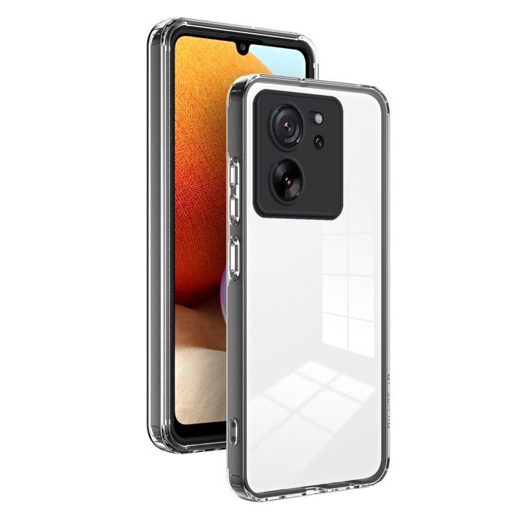 Custodia per telefono Xiaomi con cornice per PC trasparente a colori in TPU 3 in 1