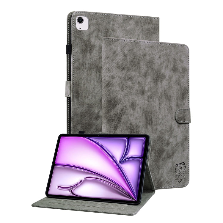 Custodia per tablet in pelle con motivo tigre goffrato