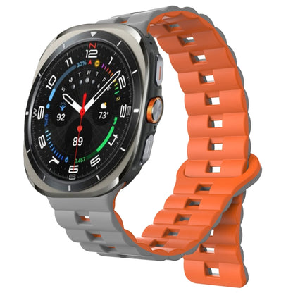 Cinturino per Galaxy Watch Ultra 47mm magnetico in silicone bicolore con fibbia inversa