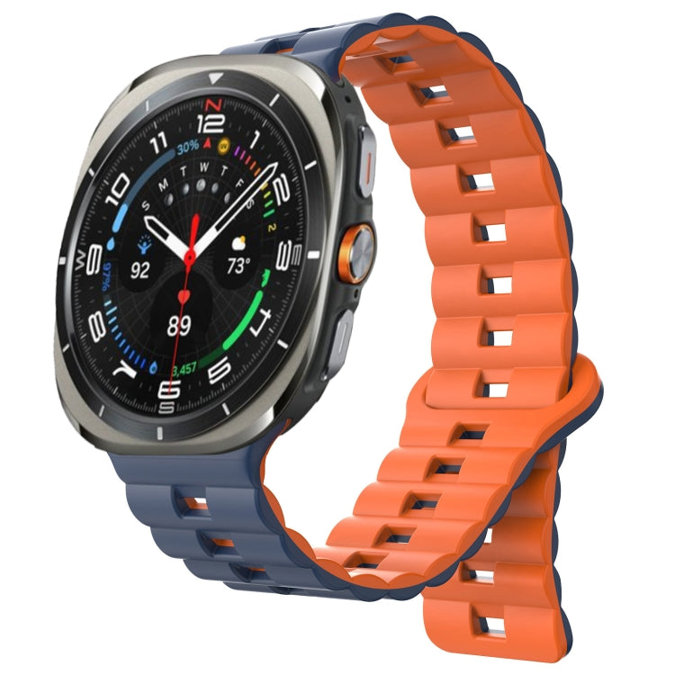 Cinturino per Galaxy Watch Ultra 47mm magnetico in silicone bicolore con fibbia inversa