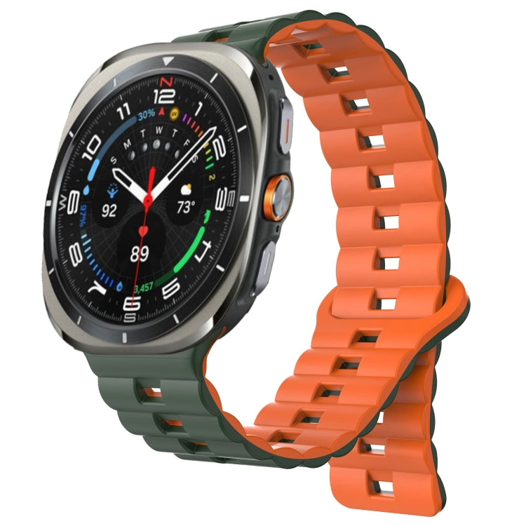 Cinturino per Galaxy Watch Ultra 47mm magnetico in silicone bicolore con fibbia inversa