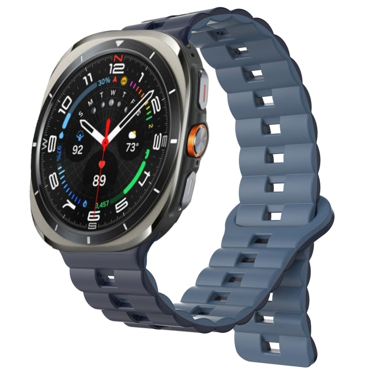 Cinturino per Galaxy Watch Ultra 47mm magnetico in silicone bicolore con fibbia inversa