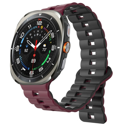 Cinturino per Galaxy Watch Ultra 47mm magnetico in silicone bicolore con fibbia inversa