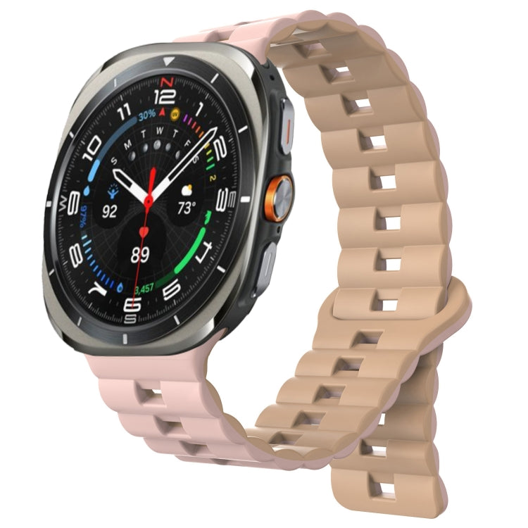 Cinturino per Galaxy Watch Ultra 47mm magnetico in silicone bicolore con fibbia inversa