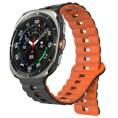 Cinturino per Galaxy Watch Ultra 47mm magnetico in silicone bicolore con fibbia inversa