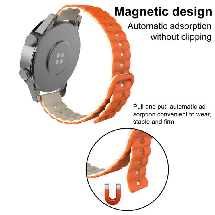 Cinturino per Galaxy Watch Ultra 47mm magnetico in silicone bicolore con fibbia inversa