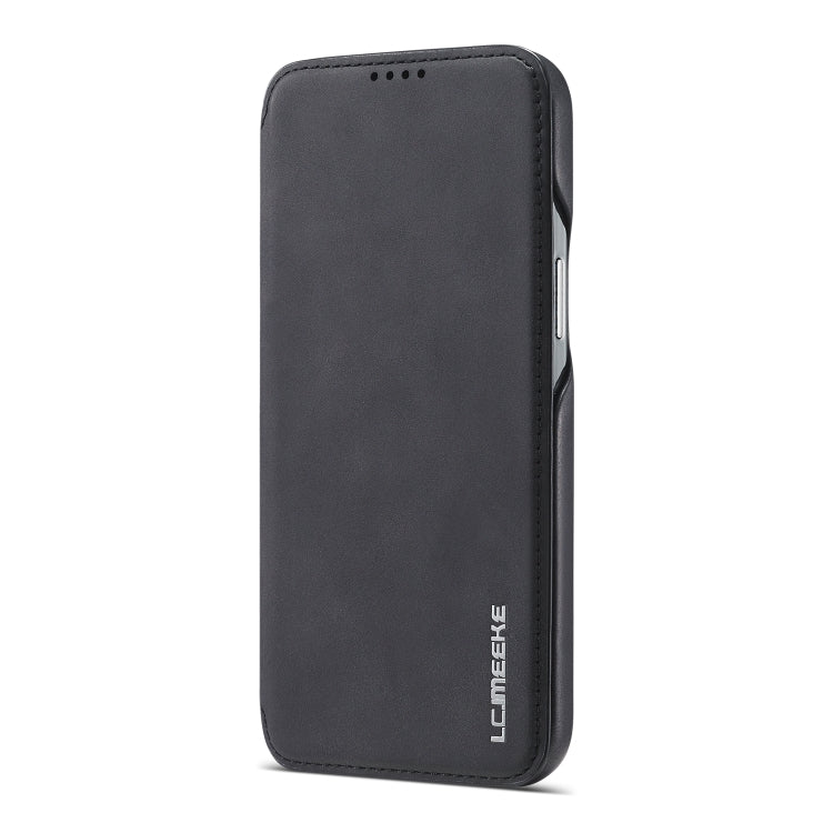 LC.IMEEKE Hon Ancient Series Custodia orizzontale in pelle per IPhone 12 a conchiglia con supporto e slot per schede