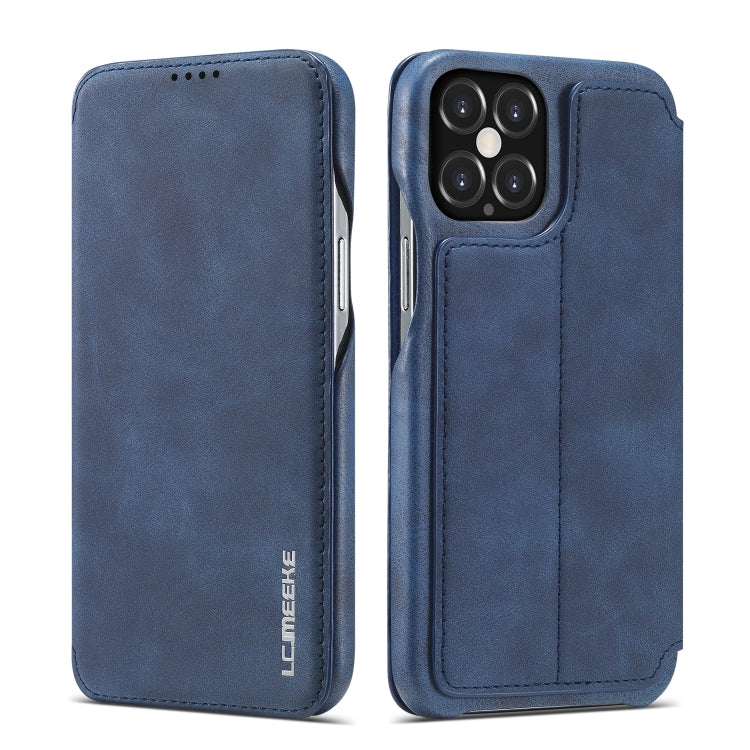 LC.IMEEKE Hon Ancient Series Custodia orizzontale in pelle per IPhone 12 a conchiglia con supporto e slot per schede