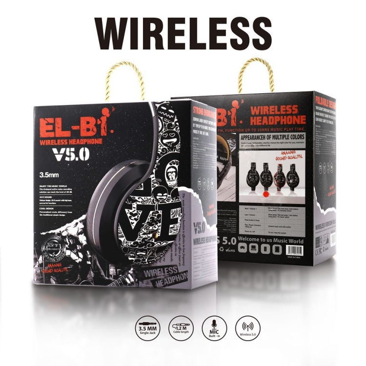 Auricolare Bluetooth V5.0 wireless con motivo Graffiti B1