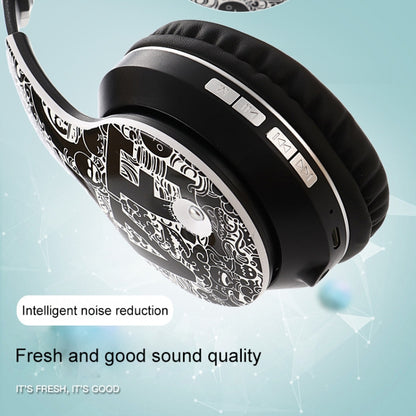 Auricolare Bluetooth V5.0 wireless con motivo Graffiti B1