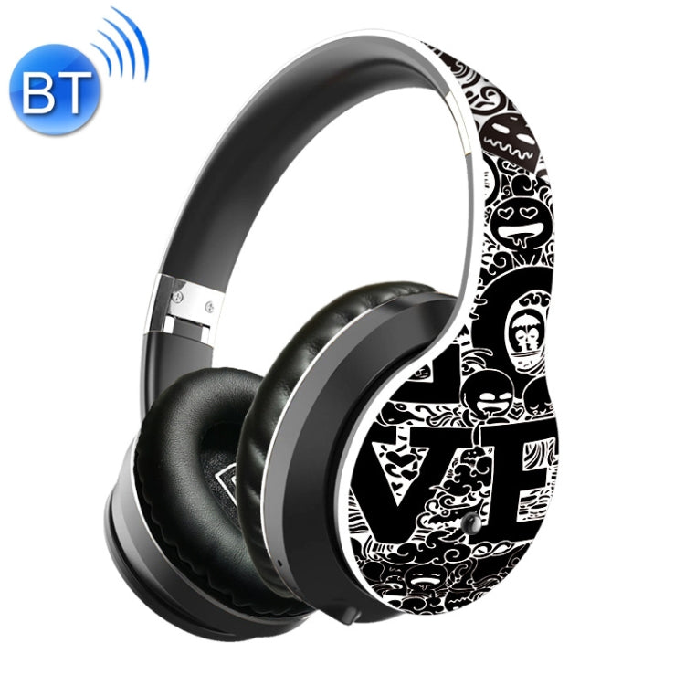 Auricolare Bluetooth V5.0 wireless con motivo Graffiti B1