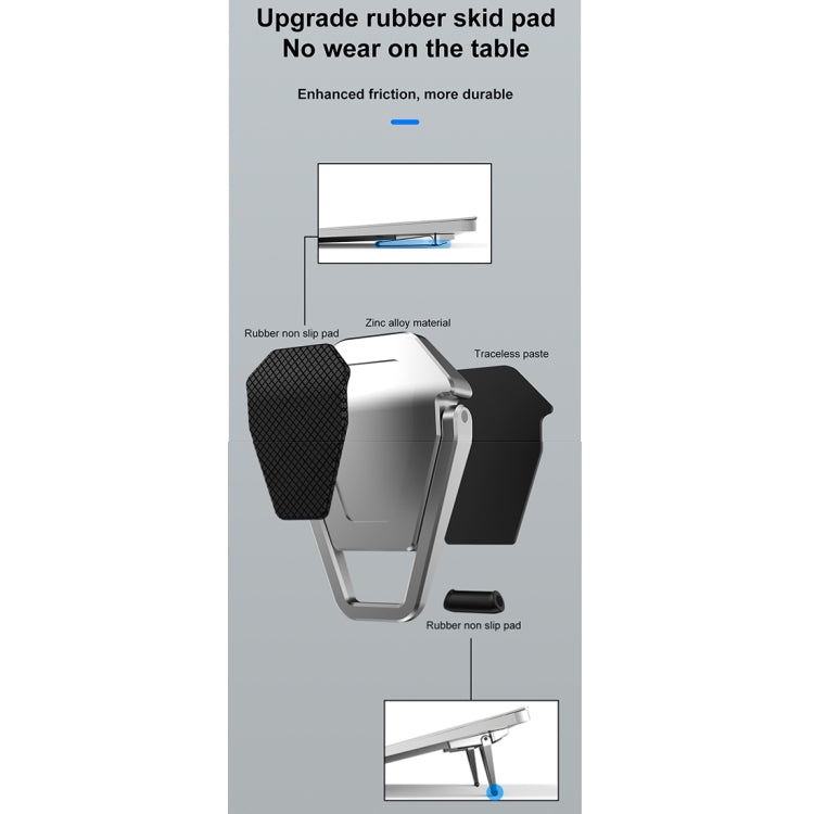 2 PZ R-JUST BJ01 Supporto pieghevole universale per laptop a forma di scudo adesivo