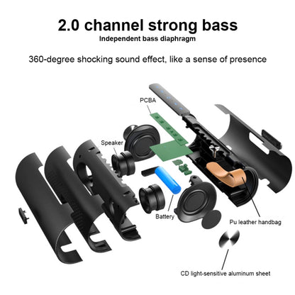 ZEALOT S30 Altoparlante Bluetooth wireless stereo portatile per bassi pesanti con microfono incorporato, supporto per chiamate in vivavoce, scheda TF e AUX