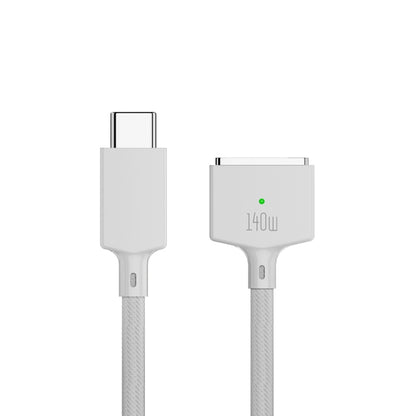 Cavo di ricarica magnetico intrecciato in nylon da 140 W da USB-C/tipo-C a MagSafe 3, lunghezza: 2 m