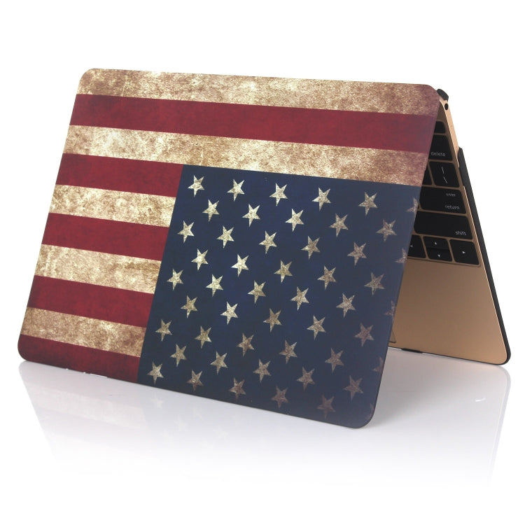 Per MacBook Air 13,3 pollici A1932 2018 / A2179 Custodia protettiva stile bastoncino d'acqua per laptop con bandiera americana (2020)