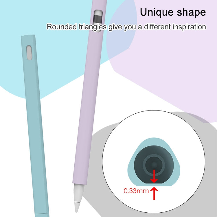 LOVE MEI per Apple Pencil 2 Custodia protettiva in silicone per penna stilo a forma di triangolo