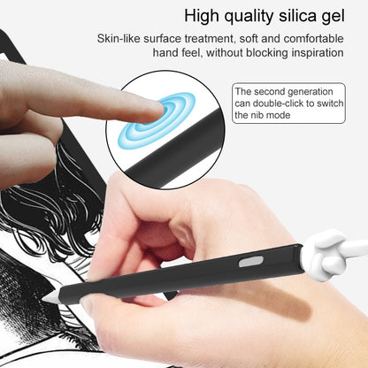 LOVE MEI per Apple Pencil 2 Custodia protettiva in silicone per penna stilo a forma di dito medio