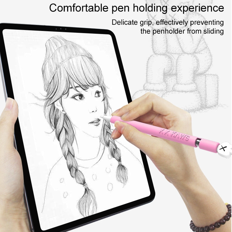 LOVE MEI per Apple Pencil 2 Custodia protettiva in silicone per penna stilo a forma di dito medio