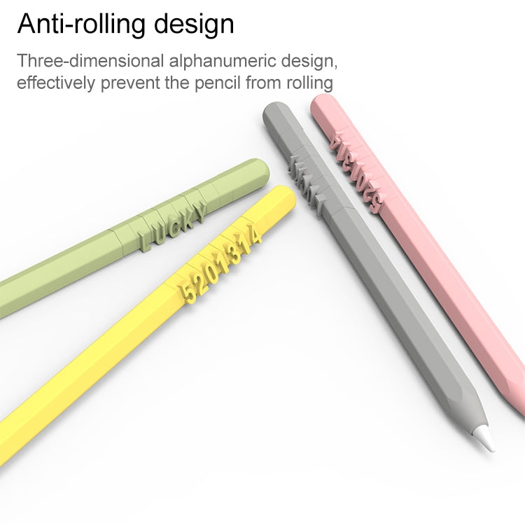 LOVE MEI per Apple Pencil 2 numeri lettera design penna stilo custodia protettiva in silicone