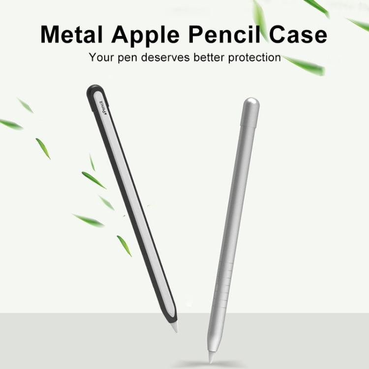 Custodia protettiva per penna stilo antiscivolo in metallo opaco per Apple Pencil 2