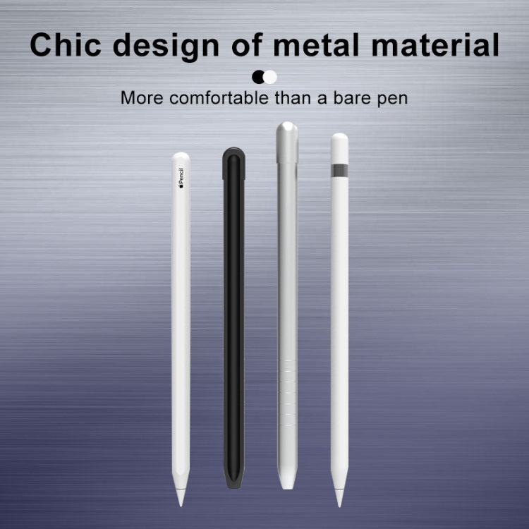 Custodia protettiva per penna stilo antiscivolo in metallo opaco per Apple Pencil 1