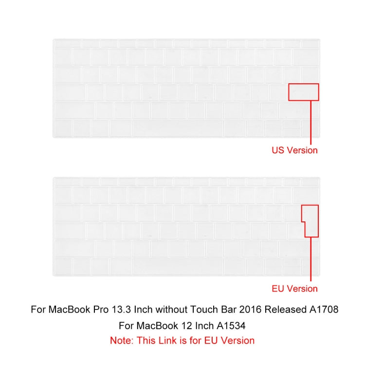 ENKAY Cover protettiva per tastiera in TPU per MacBook Pro con Touch Bar da 13,3 pollici (A1706/A1989/A2159)/15,4 pollici (A1707/A1990) Versione Europa