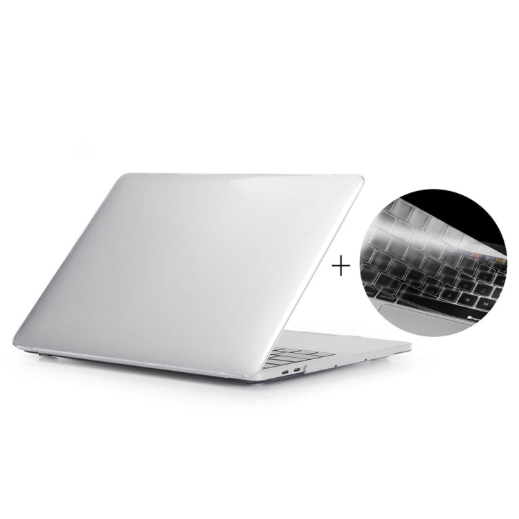 ENKAY Hat-Prince 2 in 1 Custodia protettiva in plastica rigida con guscio di cristallo + Versione europea Cover protettiva per tastiera in TPU ultrasottile per MacBook Pro 2016 da 15,4 pollici con Touch Bar (A1707)