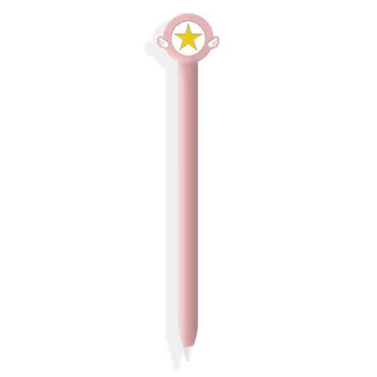 Custodia protettiva in silicone simpatico cartone animato per Apple Pencil 2 (stella a cinque punte rosa))