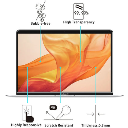 Pellicola in vetro temperato antideflagrante con durezza superficiale 0,26 mm 9H per MacBook Air 13.3 (2018)