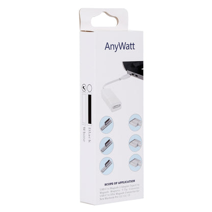 AnyWatt Convertitore adattatore di ricarica magnetico MagSafe 2 da 5 pin femmina a USB-C/Type-C maschio per MacBook Pro