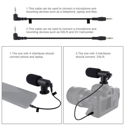 PULUZ Stabilizzatore per staffa DV portatile a forma di U/C + kit microfono per fucile video con testa per treppiede con slitta fredda per tutte le fotocamere reflex e fotocamera DV domestica