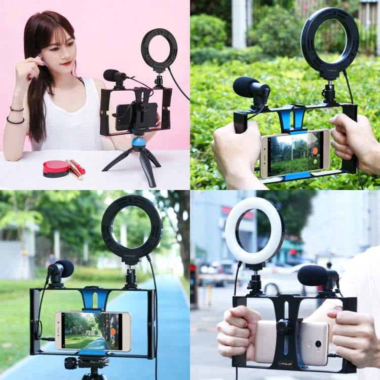 Kit di attrezzatura video per smartphone Vlogging Selfie Light 4 in 1