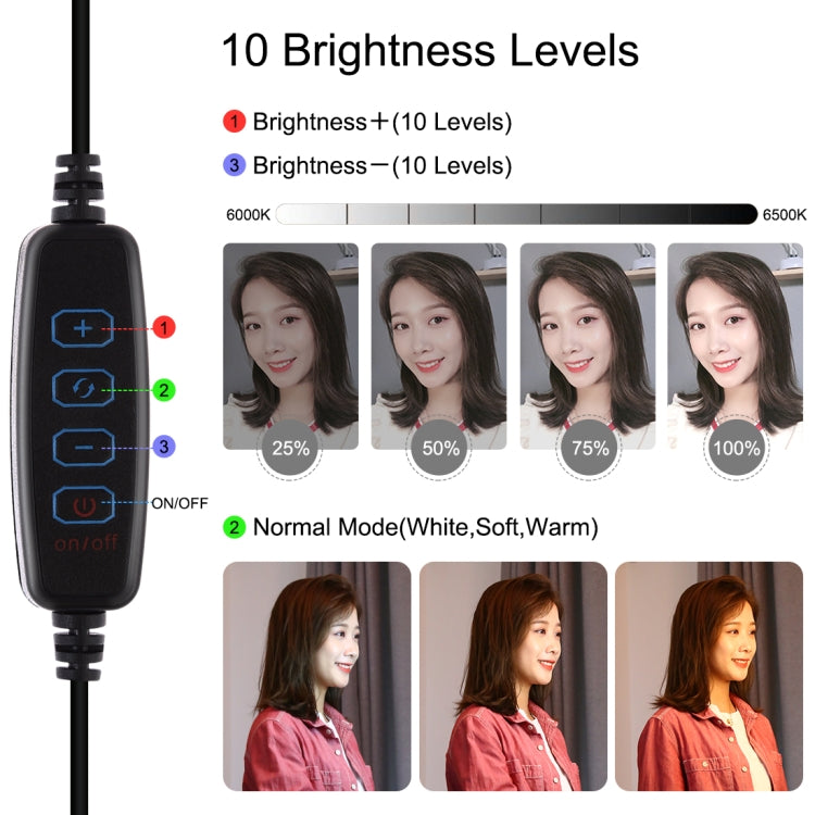 Kit di attrezzatura video per smartphone Vlogging Selfie Light 4 in 1