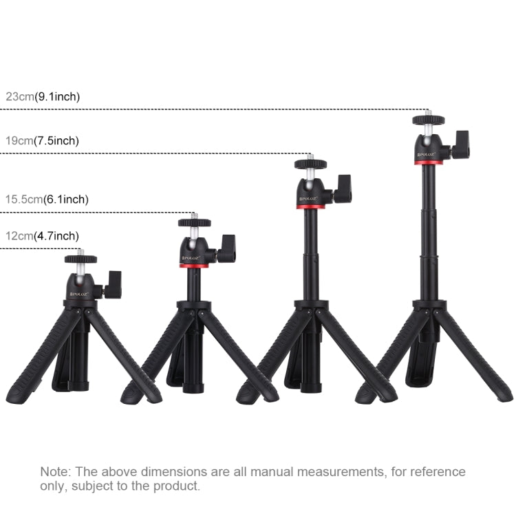 PULUZ Selfie Sticks Supporto per treppiede + Morsetto per telefono con adattatore per treppiede e vite lunga