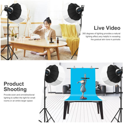 Luce video da studio PULUZ 100W 5600K + supporto luce da 2,8 m + kit fotografico Softbox lanterna pieghevole da 65 cm