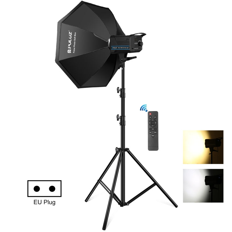 PULUZ 150W 3200K-5600K Kit luce stroboscopica per studio fotografico con riflettore Softbox e treppiede