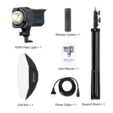 PULUZ 150W 3200K-5600K Kit luce stroboscopica per studio fotografico con riflettore Softbox e treppiede