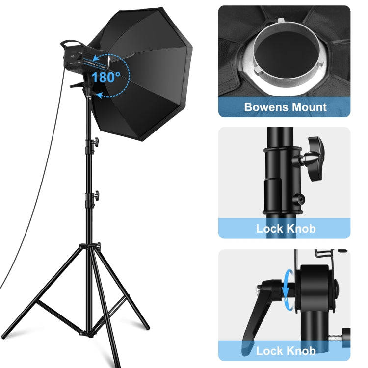 PULUZ 150W 3200K-5600K Kit luce stroboscopica per studio fotografico con riflettore Softbox e treppiede